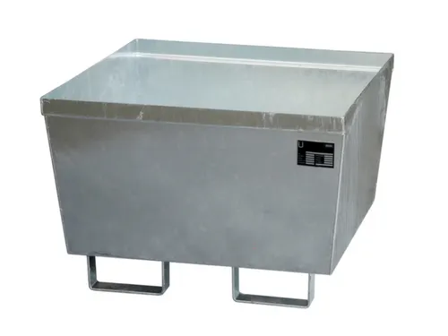 Opvangbak 1x 200l Opvangvol. 229l Vuurverzinkt 545x 800x 800mm Open