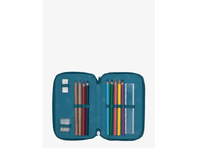 Etui Beckmann gevuld 3-laags 27 dlg Jungle Game green Inhoud: 2x jumbo