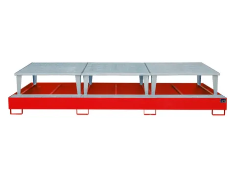 opvangbak,v. 3xIBC,opvangvol. 1000l,HxBxD 780x3850x1460mm