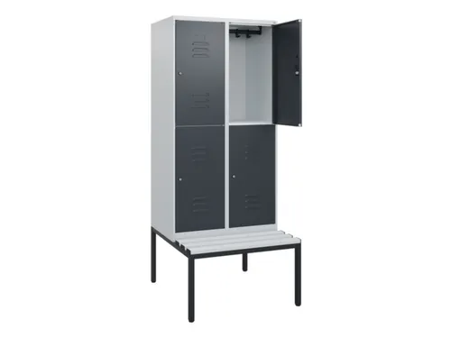 Dubbeldekse dekenkist,HxBxD 1950x800x815mm,2x2vak.,vak B 400mm