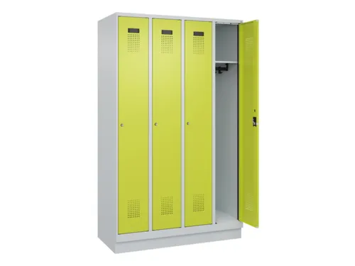 locker,HxBxD 1950x1200x500mm,4vak,vak B 300mm,cil.-slot,sokkel