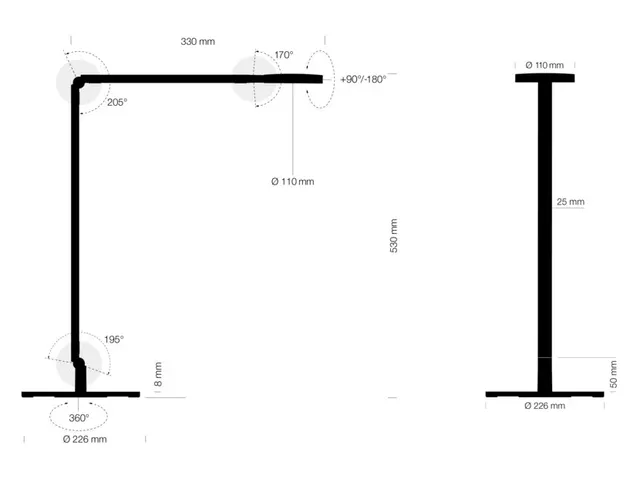 LUCTRA TABLE UP 4000K BASE LED Bureaulamp zwart