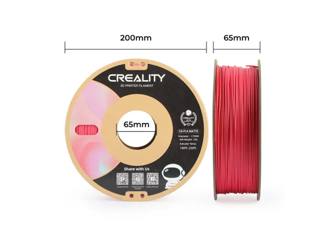Creality 3D printer Filament CR-PLA Matte 1.75mm Aardbei rood 1kg