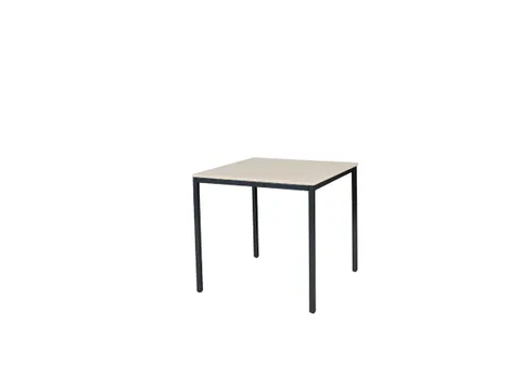Domino Basic Tafel Vaste Hoogte 800x800mm Robson Eiken Zwart 4-Poots