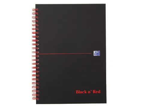 Notitieboek Oxford Black n' Red A4 70v lijn