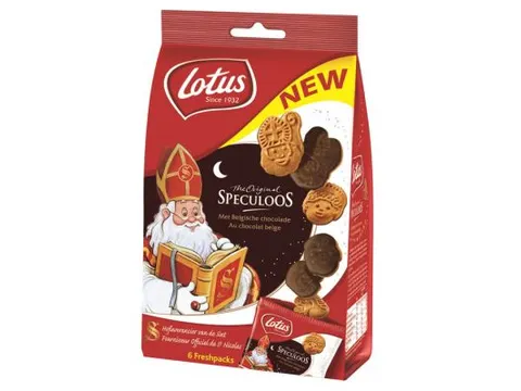speculoos Sinterklaaskoekjes met chocolade, pak van 6 x 25 g