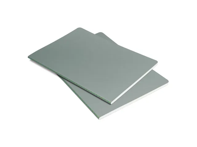 Notitieschrift Linescape Neo A5 2st. l.grijs/lime lijn 68 pag 80gr.