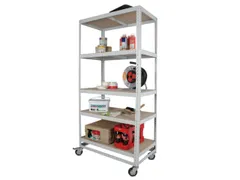 mobiele stelling,veldl. 200kg,vak BxD 900x500 500,lichtgrijs