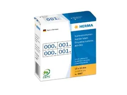 Nummer Etiketten 10x22mm Opdruk Blauw (1000 st)