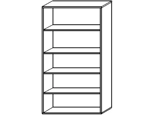 kantoorstelling,HxBxD 1920x1000x430mm,4xhouten vloer,decor romp wit
