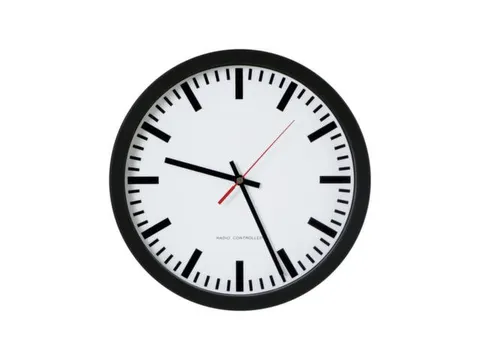 Radiowandklok Ø 30 cm met Streepaanduiding
