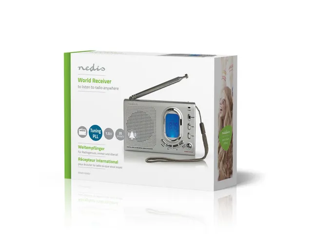 Wereldradio Nedis met wekker RDWR1000GY