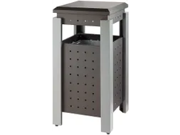 Vierkante Buitenafvalbak 36 Liter Grijs