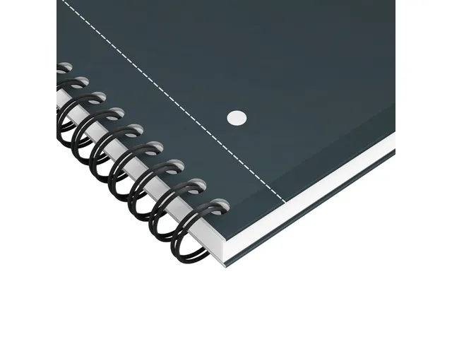Cahier à spirale Oxford International Notebook A4+ ligné noir