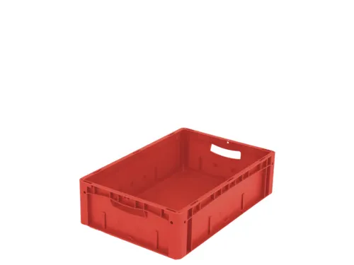Euronorm Stapelkrat Pp 170x600x400mm Wanden/bodem Gesloten Rood 34l