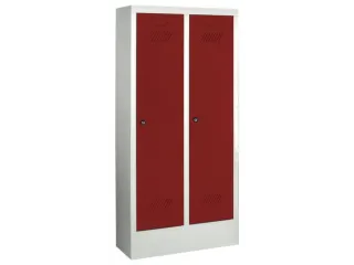 lockerkast v. kinderen,HxBxD 1300x530x300mm,2vak,RAL7035,front RAL3000 - 2