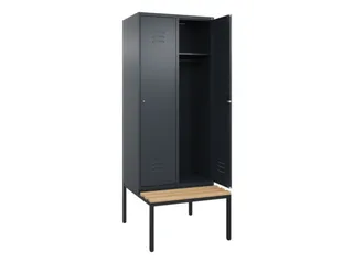 locker met bank,HxBxD 2120x800x815mm,2vak,vak B 400mm,cil.-slot - 2