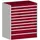 ladekast HxBxD 1200x1050x650mm 10laden RAL7035 front RAL3004
