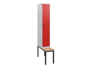 locker met bank,HxBxD 1950x300x815mm,1vak,vak B 300mm,draaigrendel - 1