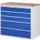 ladekast 1035x1145x650mm 5laden cilinderslot RAL7035 RAL5010 beuken