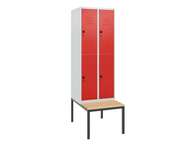 Dubbeldekse dekenkist,HxBxD 1950x600x815mm,2x2vak.,vak B 300mm