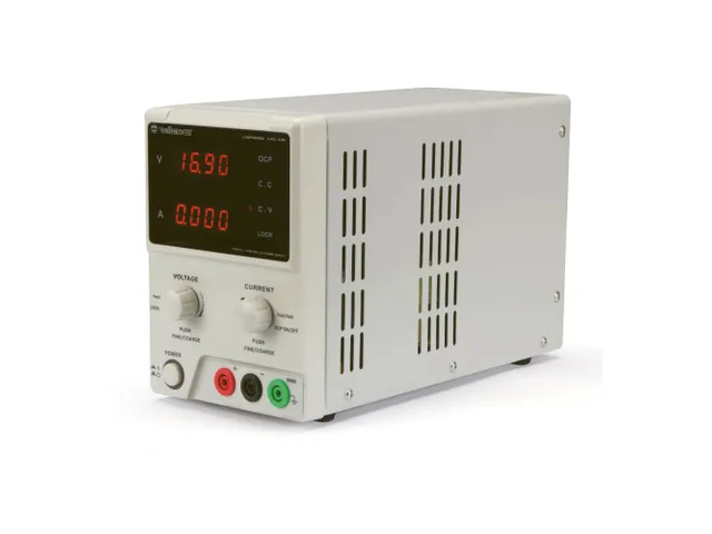 DC-Labovoeding 0-30 Vdc / 0-5 A Max - Dubbele Led-Display