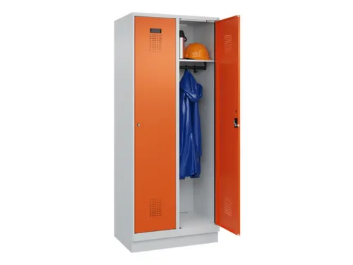 locker,HxBxD 1950x800x500mm,2vak,vak B 400mm,cil.-slot,sokkel