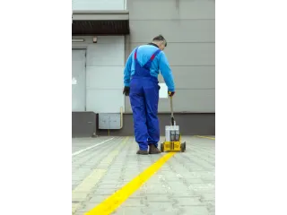 vloermarkeerapparaat,lijn B 30-100mm,m. markeerstok,staal,geel - 13