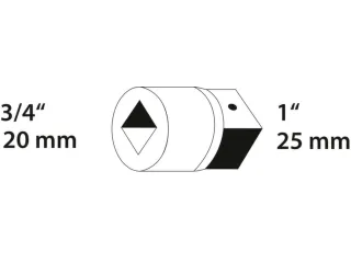 GEDORE 3221 Vergroter 3/4 inch tot 1 inch - 4