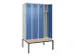 locker met bank,voor scheiding van kleding,HxBxD 2120x1200x815mm,4vak