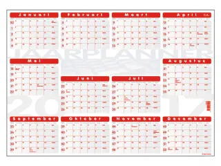 Jaarplankalender 2027 Quantore 48x68cm - 2