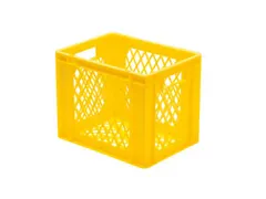 Euronorm-stapelbak 29l 320x400x300mm Wanden/bodem Opengewerkt Geel