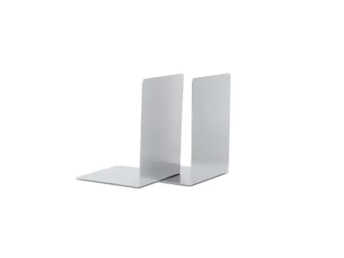 Boekensteun MAUL aluminium 16x15x21cm set 2 zilver