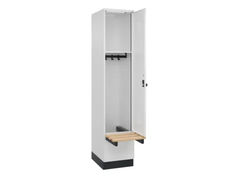 locker met bank,HxBxD 1950x400x815mm,1vak,vak B 400mm,draaigrendel