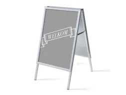 Stoepbord A1 complete set met print "WELKOM" Grijs