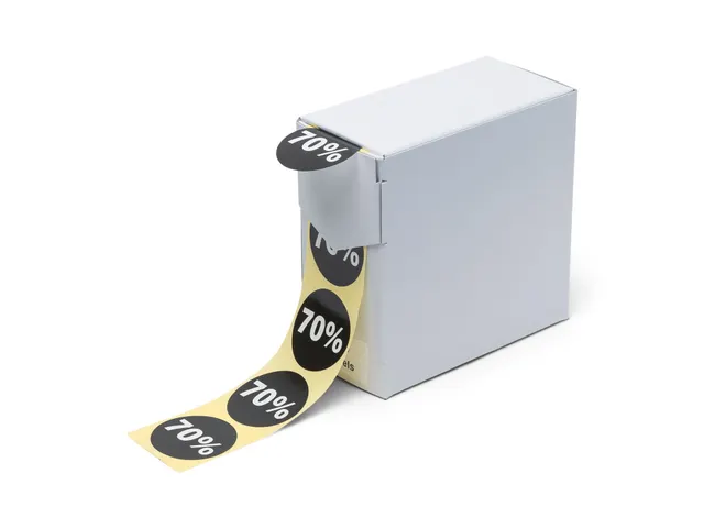 Kortingsetiket 70% op Rol 35mm 250 Stuks