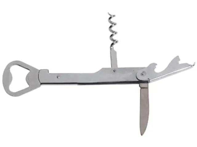 Ouvre-Bouteille/Tire-Bouchon, 14 Cm, Chromé