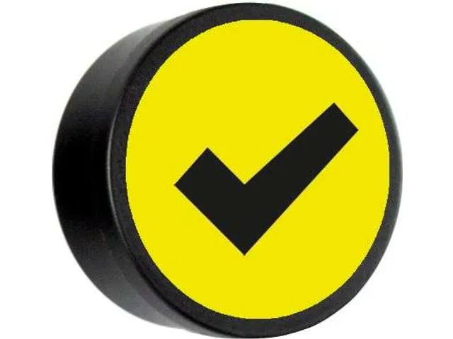 Impressiemagneet Check 35mm Geel