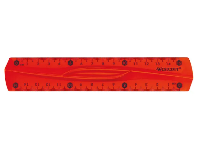 Flexibele liniaal Westcott 15 cm in assorti kleuren