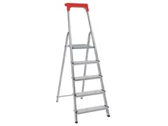 aluminium trapladder,eenzijdig,5treden,Stand H 1m,balk L 1,71m