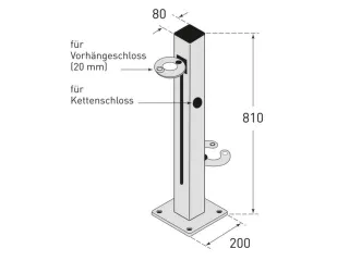 steppenrek,HxBxD 800x80x80mm,2instelplaatsen,gebruik beide zijden - 3