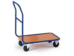 duwbeugelwagen,draagverm. 250kg,laadvl. LxB 800x500mm,houtplaat