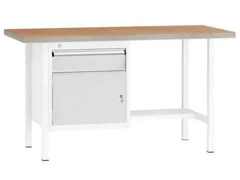 werkbank,HxBxD 840x1500x700mm,onderstel RAL5010,fronten RAL5010