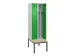 locker met bank,voor scheiding van kleding,HxBxD 2120x600x815mm,2vak