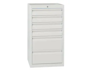 Ladenkast 900x500x500mm 4+2 Laden Uitschuifbaar Rolgeleiding Ral7035 - 1