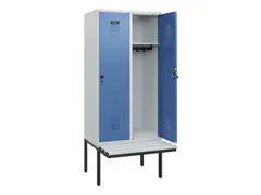locker met bank,HxBxD 1950x800x815mm,2vak,vak B 400mm,draaigrendel