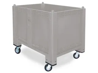 Stapelcontainer Pp Hxbxd 850X1200X800Mm 550 Liter 4Wielen Grijs - 1