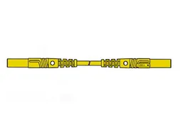 Spuitgegoten Meetsnoer Met Contactbeveiliging 4mm 25cm / Geel (MLB/GG-