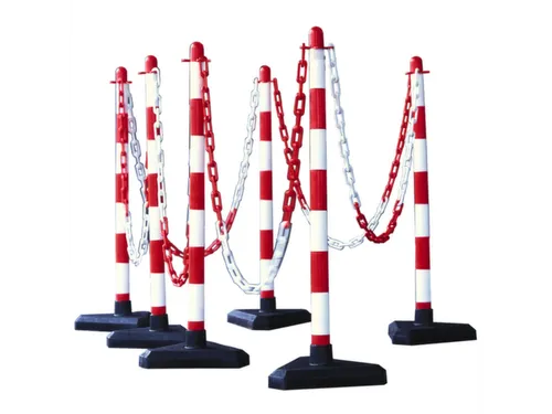 Kettingstaander-set 6 Kettingstaanders Driehoekige Voet 10m Ketting