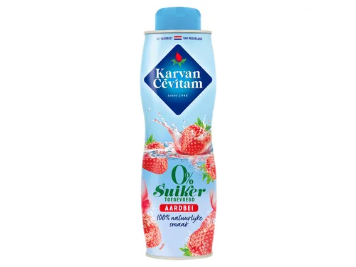 Siroop Karvan Cevitam aardbei 0% suiker 600ml